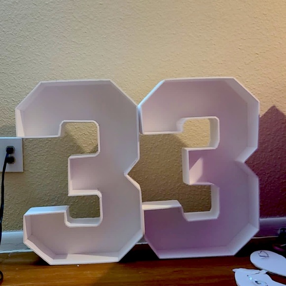 Personalized numbers or just the numbers and you decorate them.